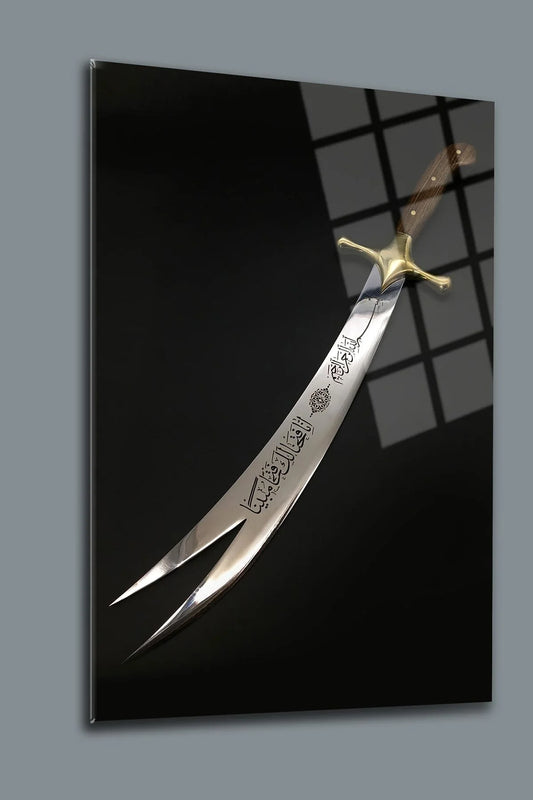 Hz. Ali'nin Kılıcı Zülfikar Cam Tablo 04